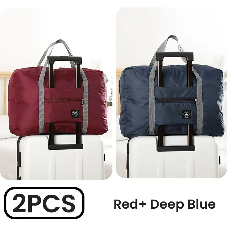 Foldable Travel Duffel Bag for Airlines Carry-on | Weekender Overnight Tote for Men & Women | Gym & Travel