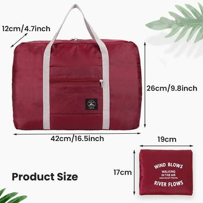 Foldable Travel Duffel Bag for Airlines Carry-on | Weekender Overnight Tote for Men & Women | Gym & Travel