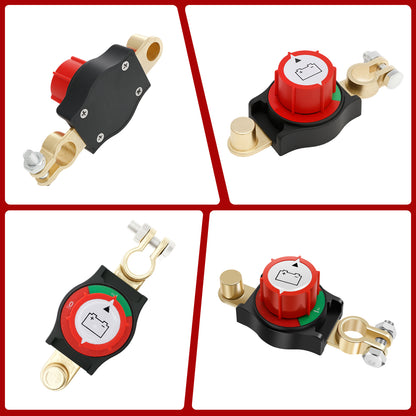 Top Post Battery Disconnect Switch, Safe Car Battery Cut-Off Switch for Terminals, Kill Switch for Vehicle Battery