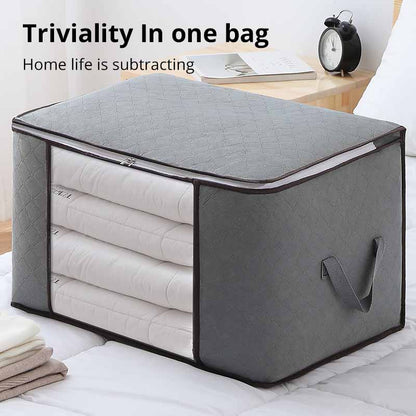 Non-Woven Cotton Quilt Storage Bag – Large Capacity, Moisture & Dust Proof, Portable Luggage Organizer
