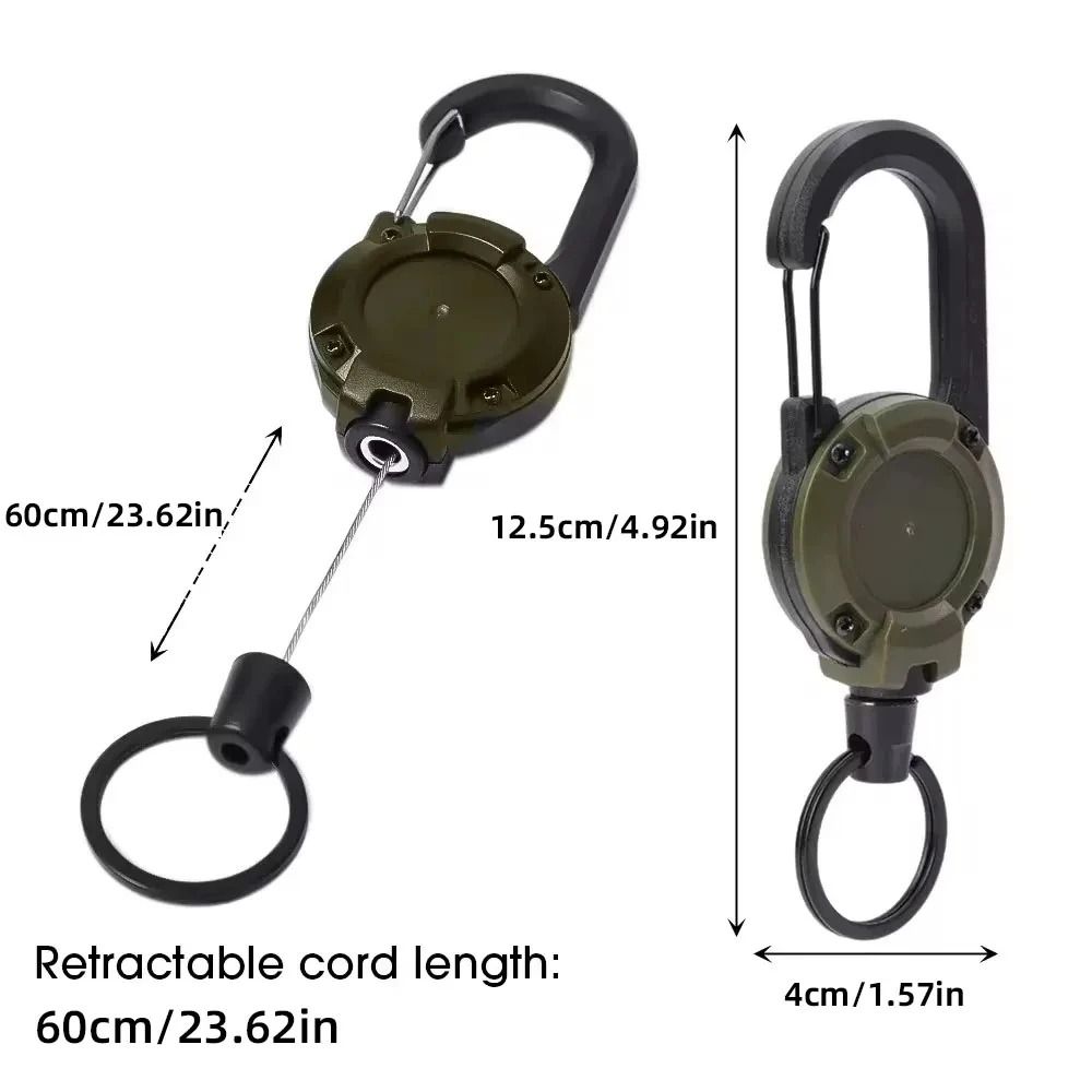 Heavy-Duty Retractable Carabiner Pull Reel