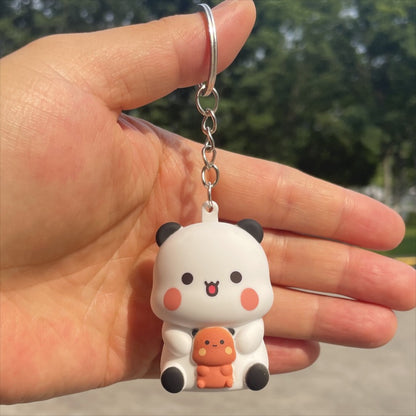 Bubu Dudu Say "I Love You" Voice Keychain Panda Bear Phone Ornament