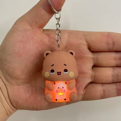Bubu Dudu Say "I Love You" Voice Keychain Panda Bear Phone Ornament