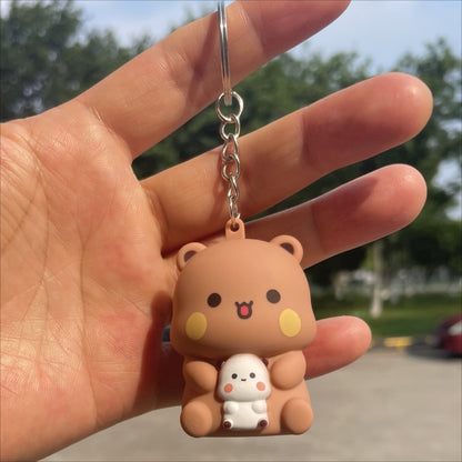 Bubu Dudu Say "I Love You" Voice Keychain Panda Bear Phone Ornament