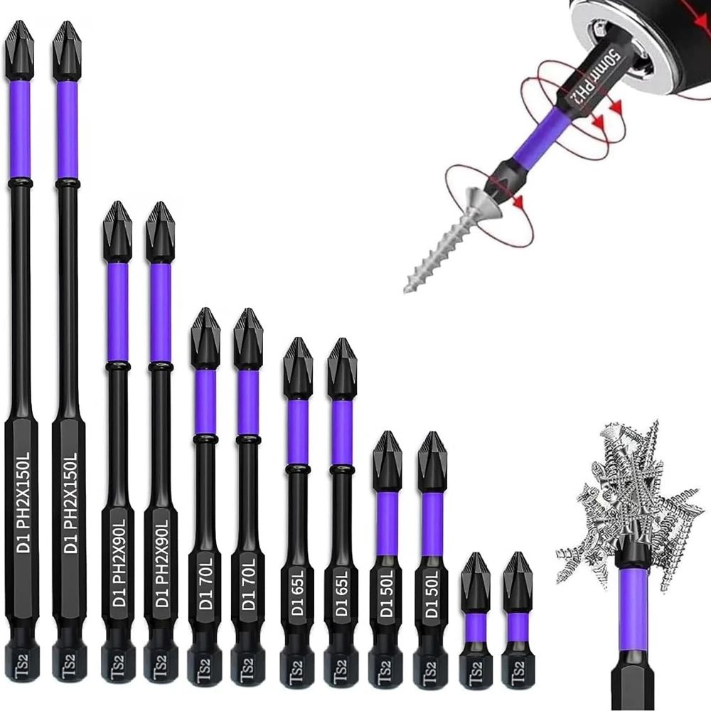 Magnetic Phillips Screwdriver Bits Set for Power Tools
