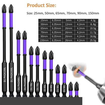 Magnetic Phillips Screwdriver Bits Set for Power Tools