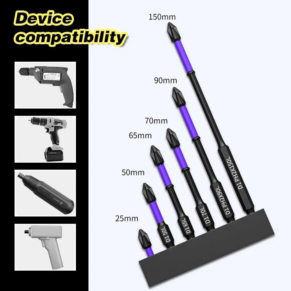 Magnetic Phillips Screwdriver Bits Set for Power Tools