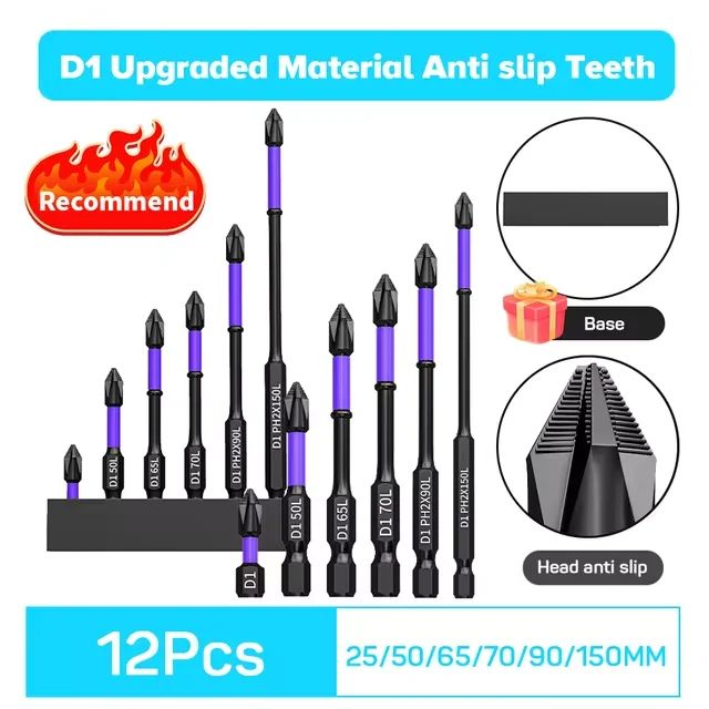 Magnetic Phillips Screwdriver Bits Set for Power Tools