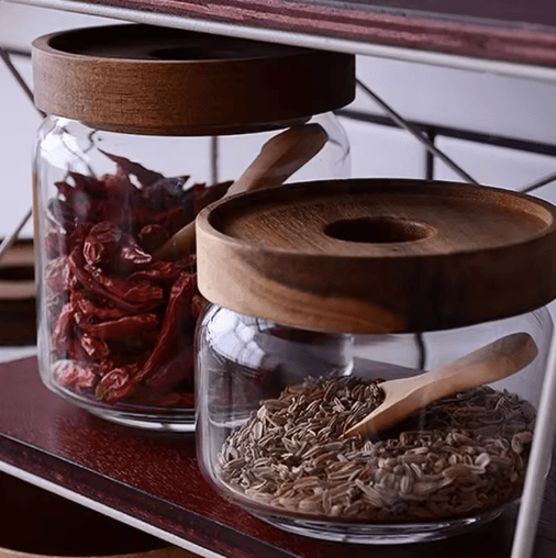 Mini Wooden Spice & Coffee Spoons Set (4-Piece Short Handle)