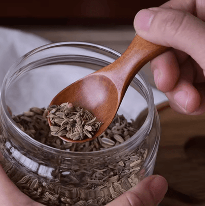 Mini Wooden Spice & Coffee Spoons Set (4-Piece Short Handle)