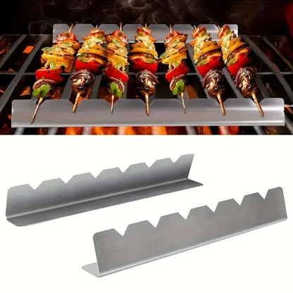Elevated Stainless Steel Kebab Rack (2 PCS Set)