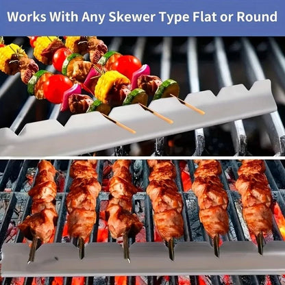 Elevated Stainless Steel Kebab Rack (2 PCS Set)