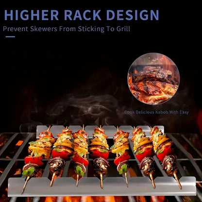 Elevated Stainless Steel Kebab Rack (2 PCS Set)