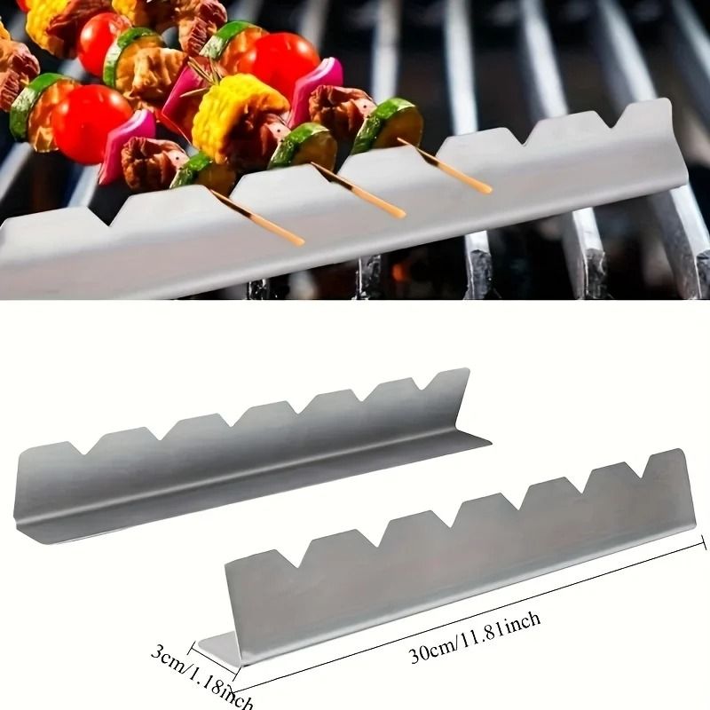 Elevated Stainless Steel Kebab Rack (2 PCS Set)