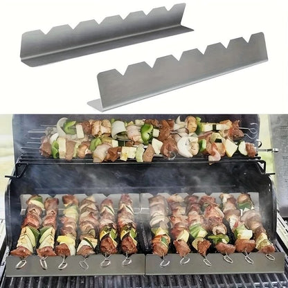 Elevated Stainless Steel Kebab Rack (2 PCS Set)