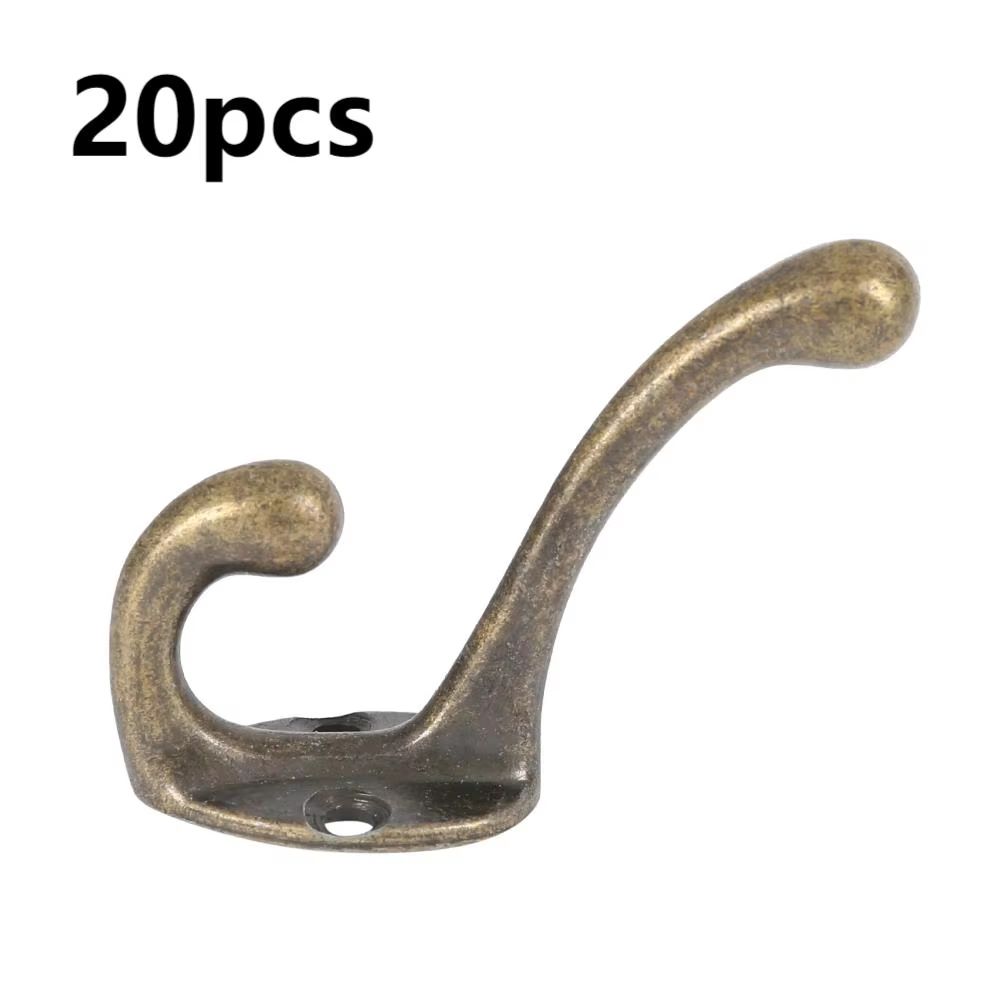 Heavy Duty Wall Mounted Coat Hooks 10/20-Piece Set Bronze Vintage Rack