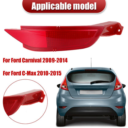 Car Rear Bumper Right Reflector Light Cover, Right Rear Bumper Tail Fog Light, Compatible with Ford Fiesta