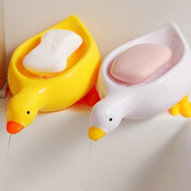 Cute Duck Shaped Self-Draining Soap Dish – Ideal for Bathrooms & Kitchens