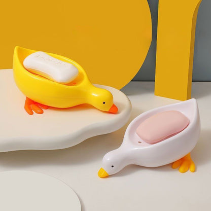 Cute Duck Shaped Self-Draining Soap Dish – Ideal for Bathrooms & Kitchens