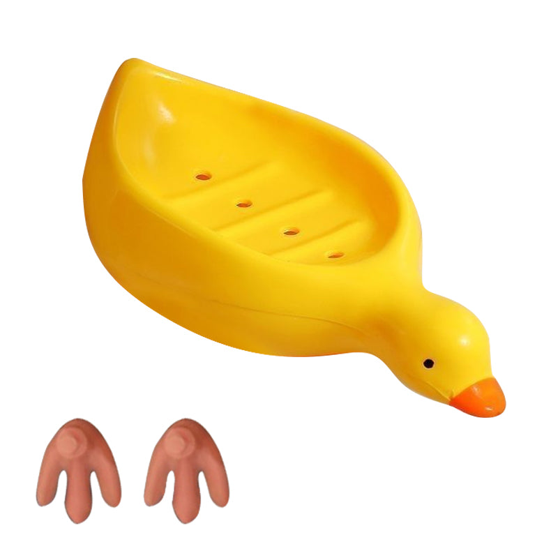 Cute Duck Shaped Self-Draining Soap Dish – Ideal for Bathrooms & Kitchens