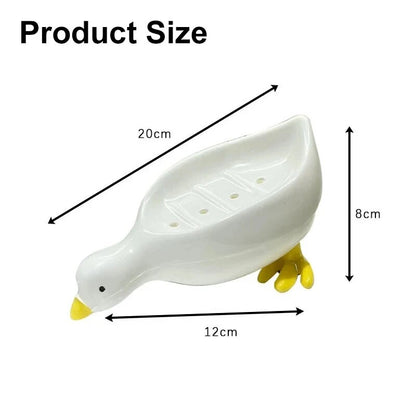 Cute Duck Shaped Self-Draining Soap Dish – Ideal for Bathrooms & Kitchens