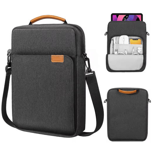 Tablet Shoulder Sleeve Bag for iPad and Galaxy Tab with Handle and Strap
