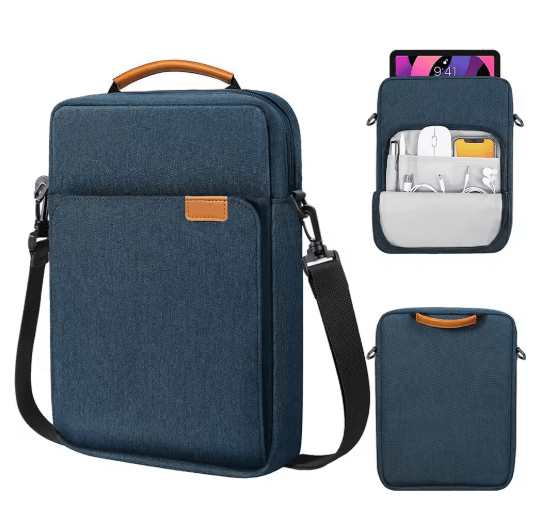 Tablet Shoulder Sleeve Bag for iPad and Galaxy Tab with Handle and Strap