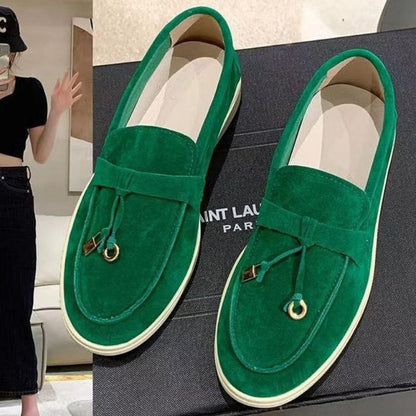 Everyday Comfort Retro Soft-Leather Slip-On Flats