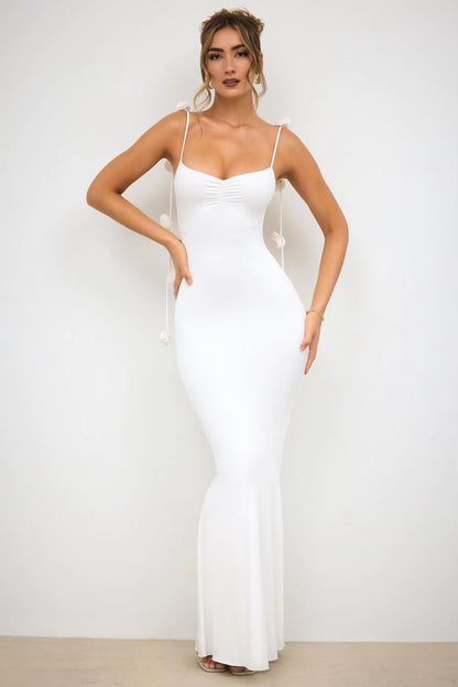 VEITCHE Summer Floral 3D Strap Sleeveless Maxi Dress for Women