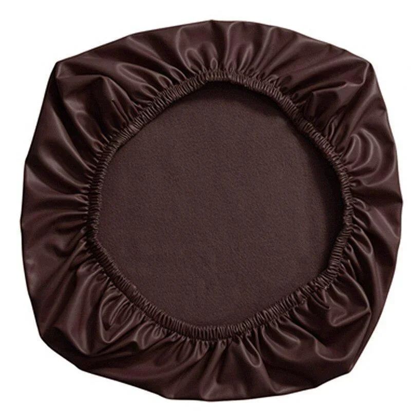 PU Leather Elastic Chair Seat Cover Slipcover | Waterproof Seat Protector for Office, Dining, Hotel Chairs 38-52cm