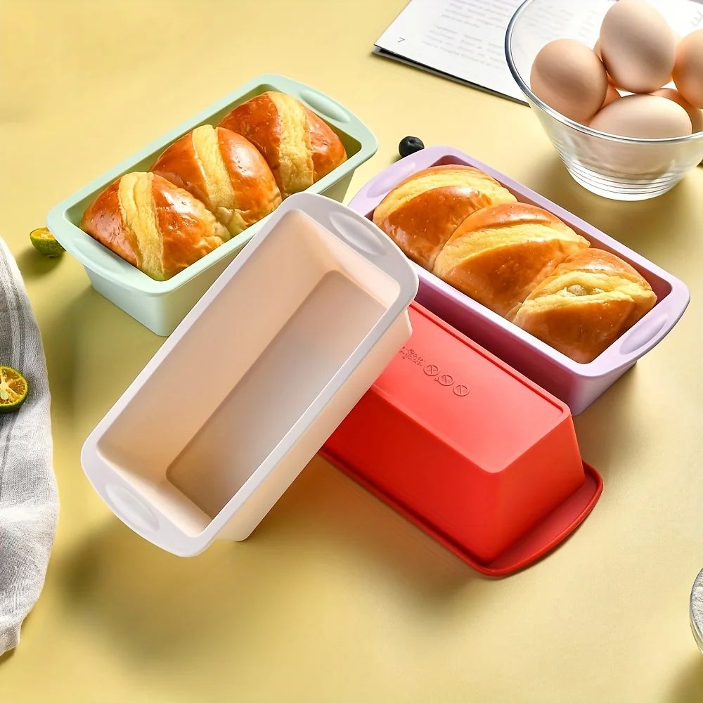 Non-Stick Silicone Loaf Pan Rectangle Bread & Cake Mold | BPA-Free Flexible Baking Tray for Brownies, Toast & Desserts