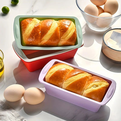 Non-Stick Silicone Loaf Pan Rectangle Bread & Cake Mold | BPA-Free Flexible Baking Tray for Brownies, Toast & Desserts