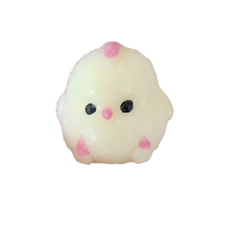 Cute Squishy Chick Stress Relief Keychain Rebound Chicken Toy for Bag & Phone.