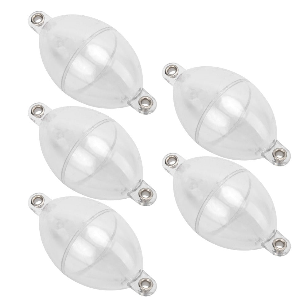 White Durable Oval Fishing Bubble Floats, Plastic Bubble Float Ball for Sea Fishing