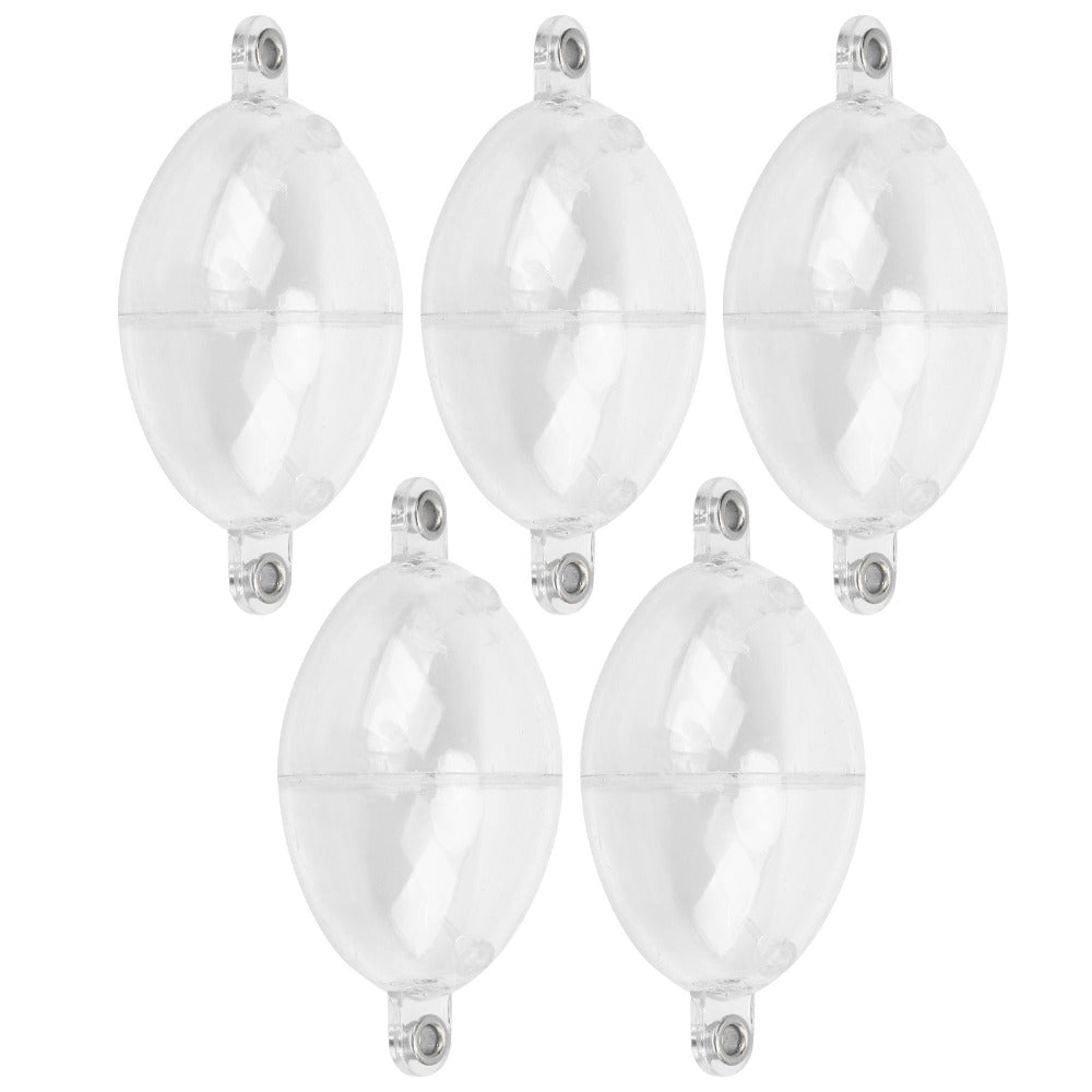 White Durable Oval Fishing Bubble Floats, Plastic Bubble Float Ball for Sea Fishing