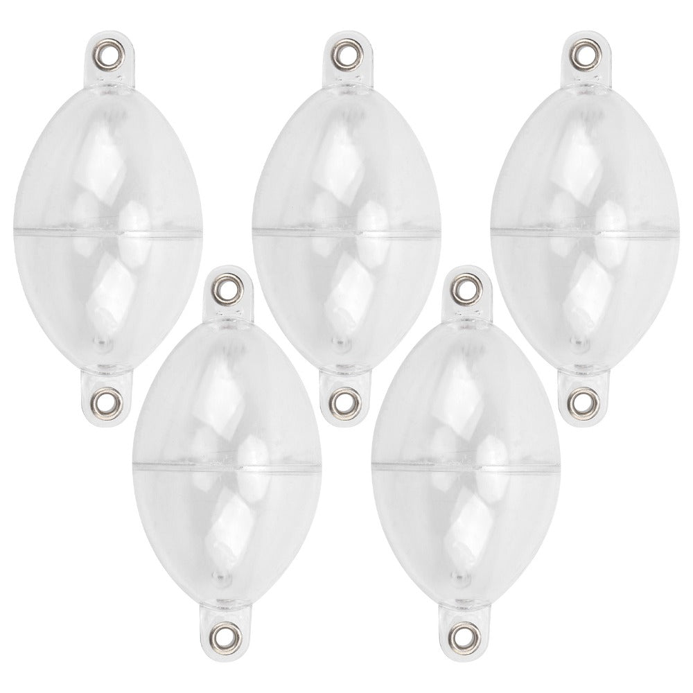 White Durable Oval Fishing Bubble Floats, Plastic Bubble Float Ball for Sea Fishing