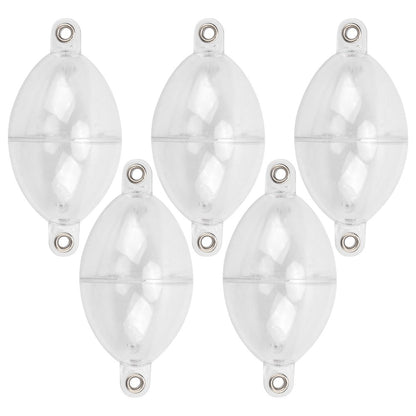 White Durable Oval Fishing Bubble Floats, Plastic Bubble Float Ball for Sea Fishing