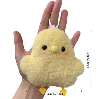 Super Cute Plush Chicken Keychain Cartoon Chicken Doll Pendant for Schoolbag, Bag Decor & Creative Gift