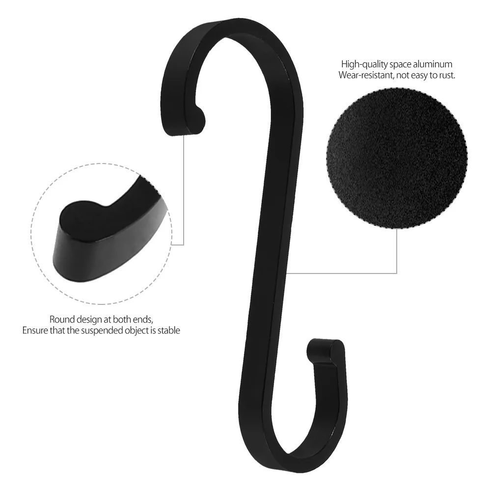 Heavy Duty Metal S Hooks Set
