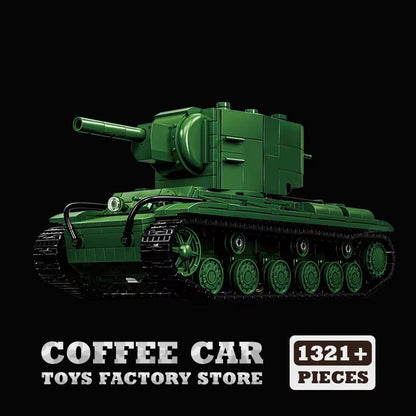 Classic Heavy Tank KV-2 MOC Bricks Building Blocks Set – WW2 Military Model for Kids and Adults