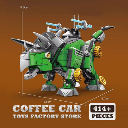 Creative T-Rex and Mech Dinosaur MOC Bricks Building Kit – 3D Dinosaur Robot Block Model for Kids and Adults