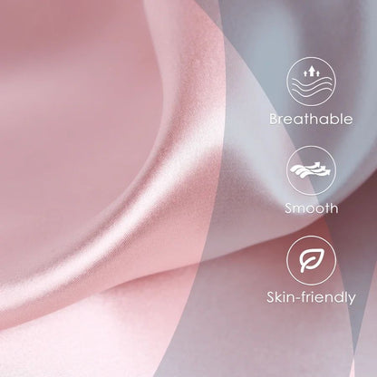 Silky Satin Pillowcase for Hair and Skin, Soft Mulberry Style Pillow Case Standard Queen King, Wrinkle Free