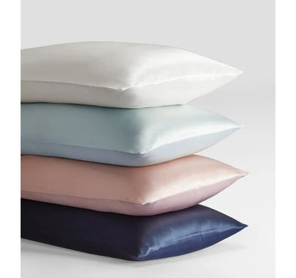 Silky Satin Pillowcase for Hair and Skin, Soft Mulberry Style Pillow Case Standard Queen King, Wrinkle Free