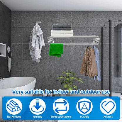 Retractable Wall Mounted Laundry Drying Rack