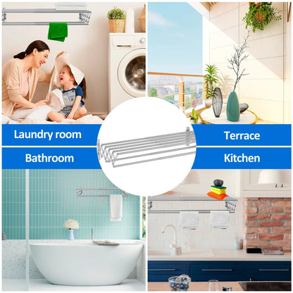 Retractable Wall Mounted Laundry Drying Rack