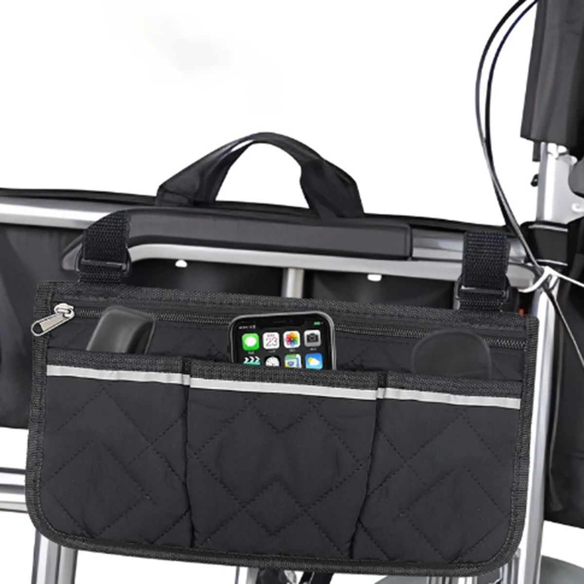 Wheelchair Side Armrest Storage and Hanging Bag