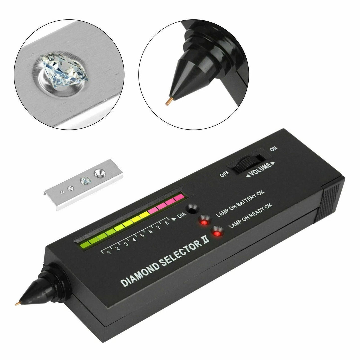 Gold Silver Diamond Tester Selector, Digital Electronic Tool, Gemstone Testing Kit for Precise Results