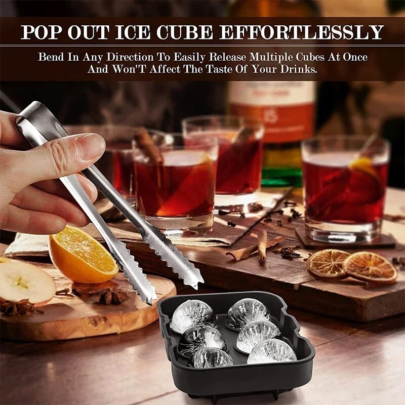 Silicone Ice Cube Tray with Lid – Reusable Diamond & Whiskey Molds for Freezer