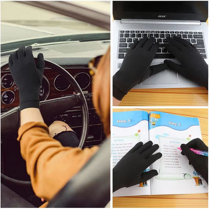 Copper Arthritis Compression Gloves for Pain Relief and Carpal Tunnel Support Full Finger Gloves for Tablets