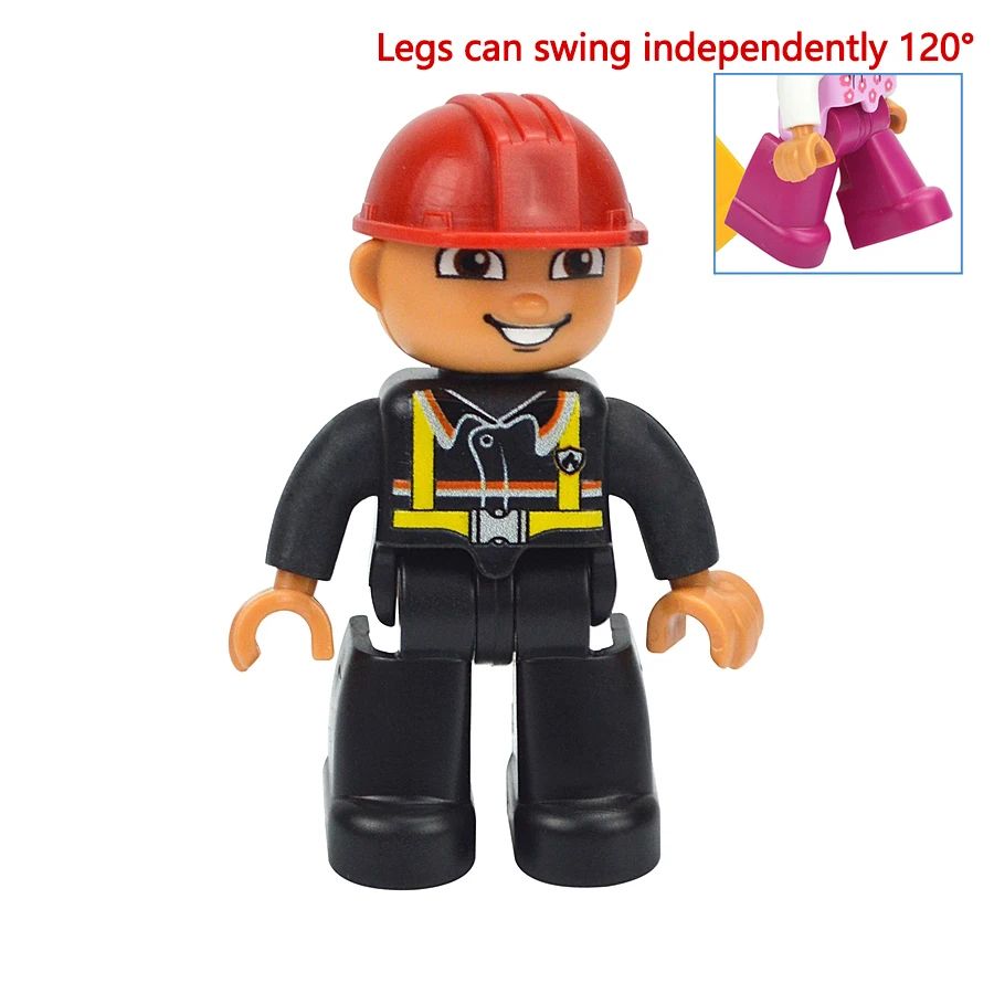 Premium Family Block Figures & Compatible Brick Toy Set - Large Building Block Figures for Kids, Includes Farmer, Pirate